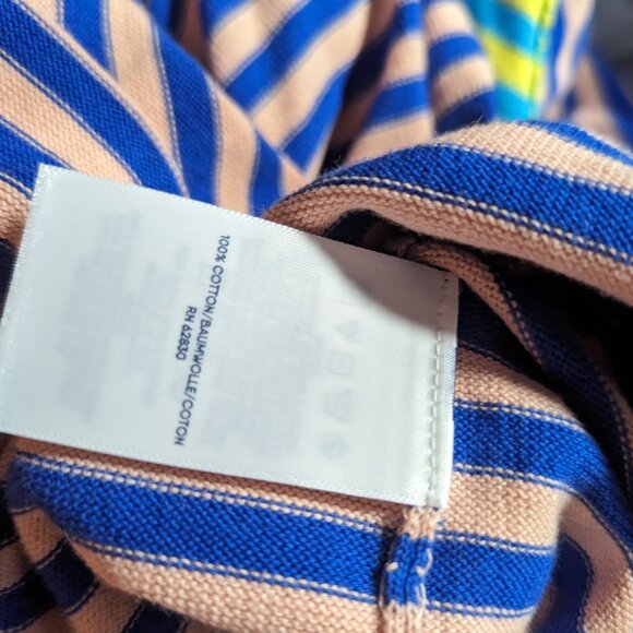 Lands' End Womens Whimsy Multicolor Striped Open Front Cardigan Sweater Large - Picture 5 of 6